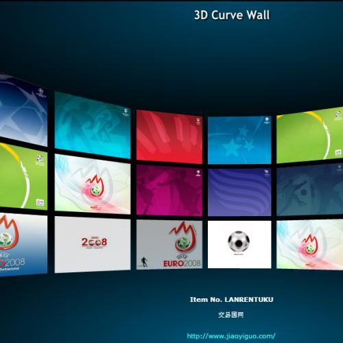 flash xml 3D图片墙跟随鼠标左右360°图片墙展示效果代码