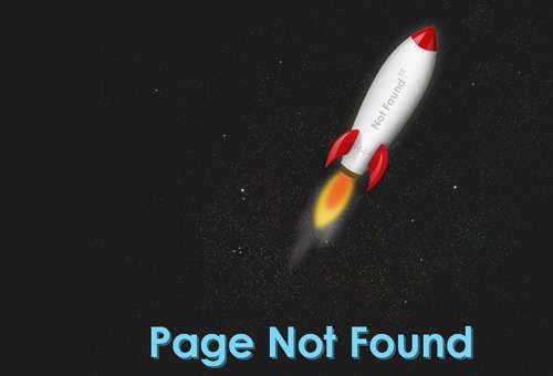jquery制作单页面动画太空火箭喷射升空404页面效果代码