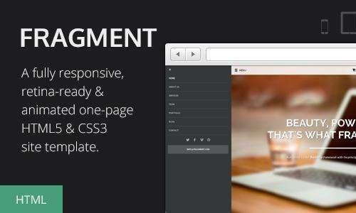 HTML5 CSS3工作室超炫单页模板 Fragment视差滚动响应性模板代码