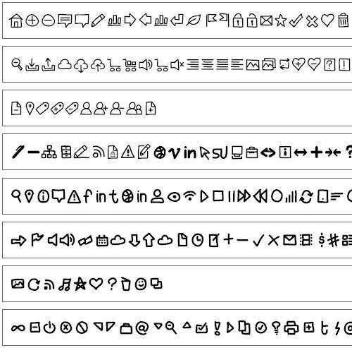 css font-family属性设置服务器字体类型英文字符图标显示特效代码
