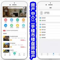 房产中介网站整站模板 二手楼市网站源码 楼盘房地产开发程序带后台