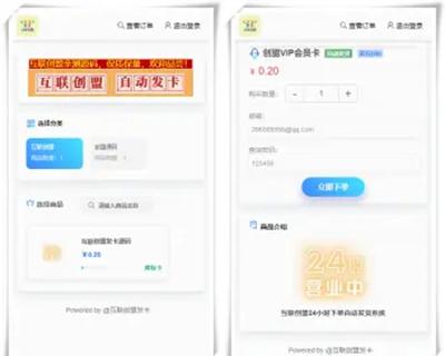 全自动卡密发卡商城源码 24小时在线账号密码出售系统 虚拟商品在线自动发货平台