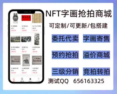 【二开版】NFT艺术品寄售拍卖商城系统/多画室预约抢拍溢价商城