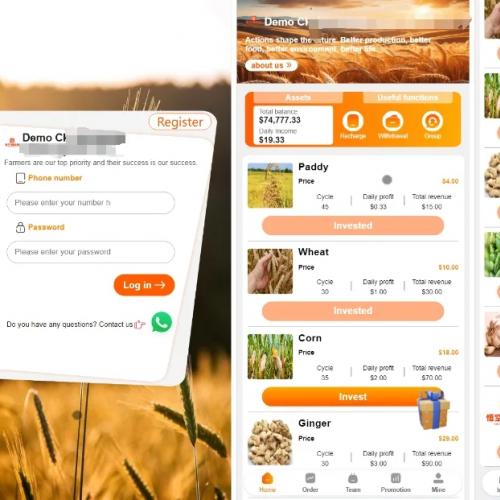 Demo Ck海外农产品投资理财源码下载/前端HTML+后端PHP