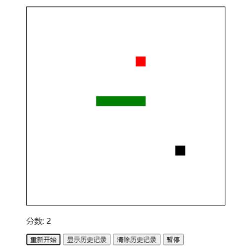 HTML贪吃蛇游戏源码 红色加分黑色减分贪吃蛇网页小游戏源码