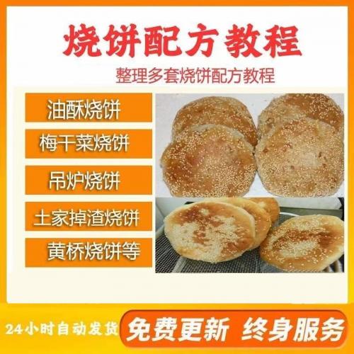【多种口味】烧饼技术做法配方商用教程 秘方土家培训肉饼摆摊课程