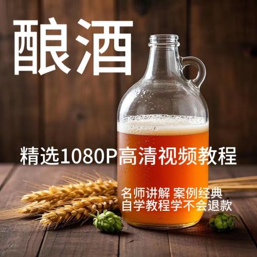 酿酒技术方法视频教程新手自学零基础入门精通教学课程全集