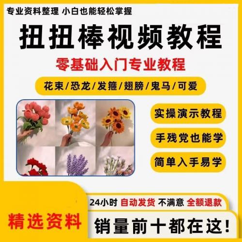 扭扭棒教程书恐龙扭扭龙diy手工花束扭来扭去的毛根毛条教学视频