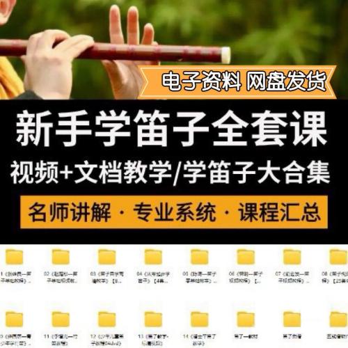 笛子视频教程新手自学零基础入门精通青少年竹笛教学课程全集