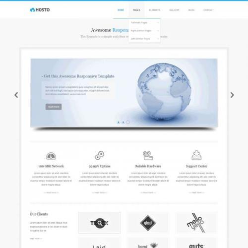 灰色简洁大气的国外企业产品展示网站模板html全站下载