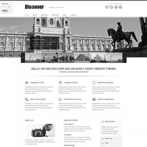 美丽黑色大气的旅游景区网站HTML5响应式企业模板下载