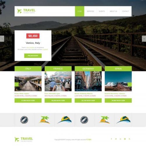 绿色的旅行社旅游网站模板html整站网页下载