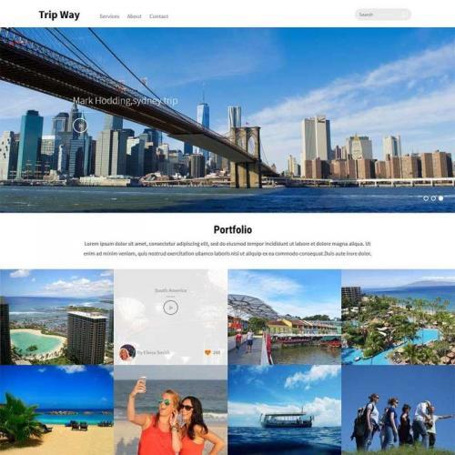 简单大气的响应式旅游公司网站整站HTML模板下载
