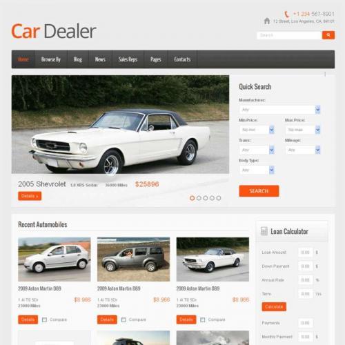 简洁的国外商务汽车销售网站模板HTML源码下载