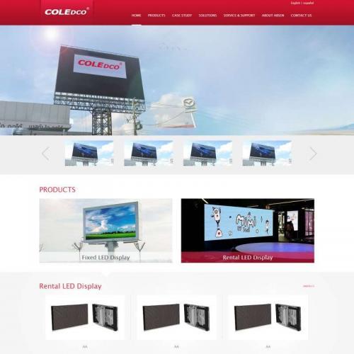 红色宽屏的克莱克液晶屏LED网站模板HTML源码下载