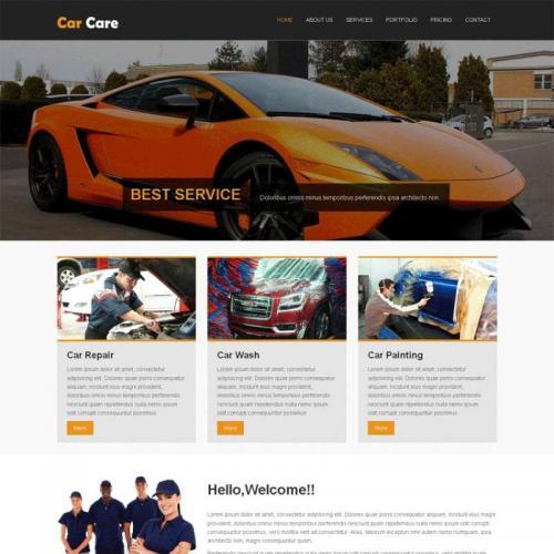 黑色简洁的汽车维修公司网站静态模板HTML源码下载