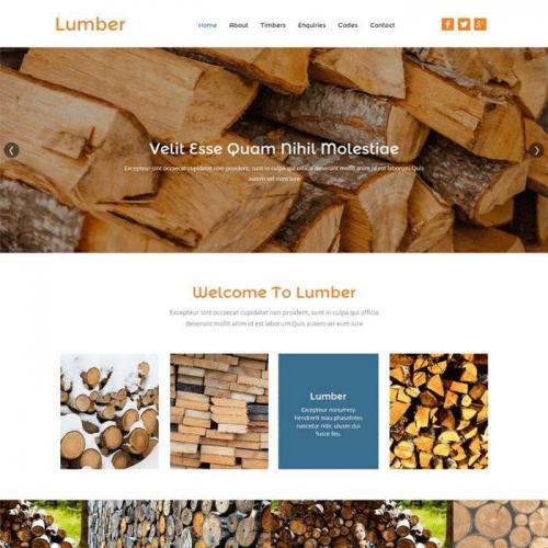 橙色简洁的木材公司网站模板html整站下载