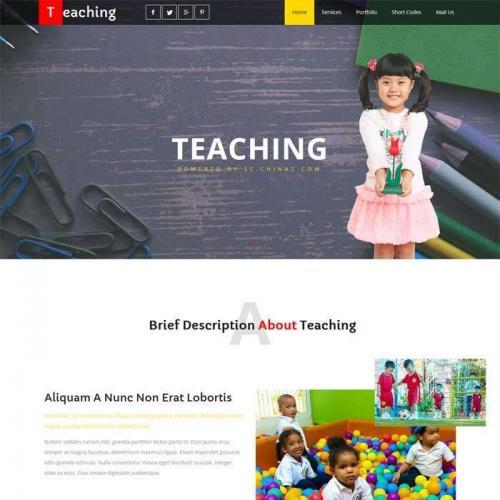 国外宽屏的儿童教育网站静态模板HTML源码下载