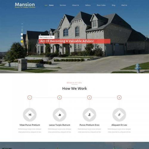 简洁大气的房屋建筑公司网站html模板整站代码