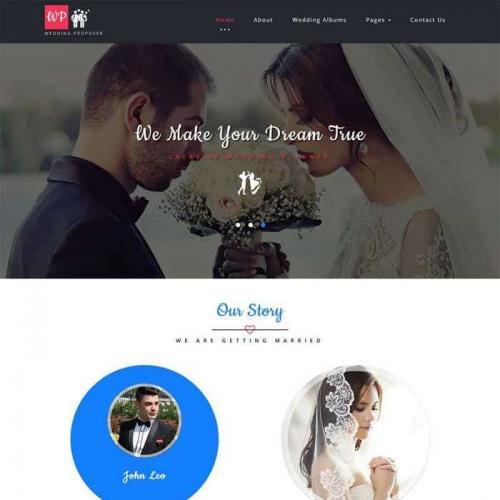 简单大气的婚纱摄影婚庆公司网站模板HTML代码