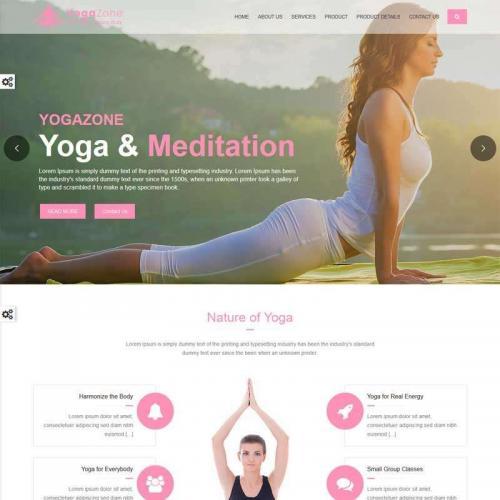 粉色的瑜伽俱乐部网页视差模板html5整站代码