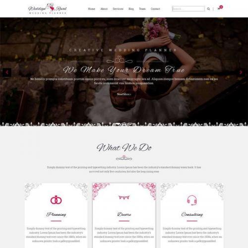 简洁欧美风格的婚庆摄影公司网站模板HTML代码