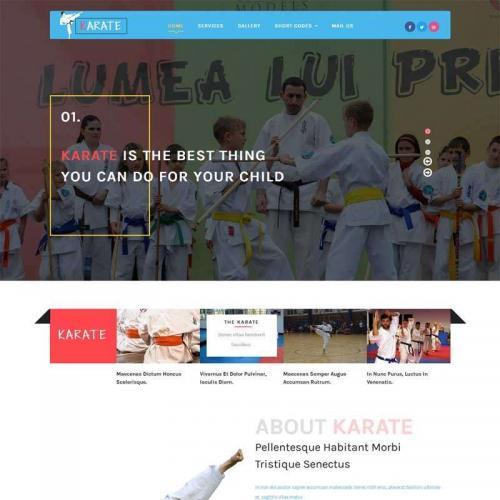 宽屏的儿童跆拳道培训教育网站模板HTML代码
