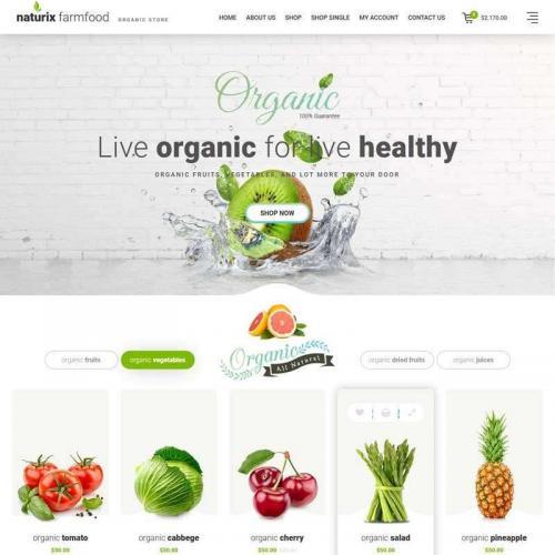 绿色大气的新鲜水果网上购物商城模板html5代码