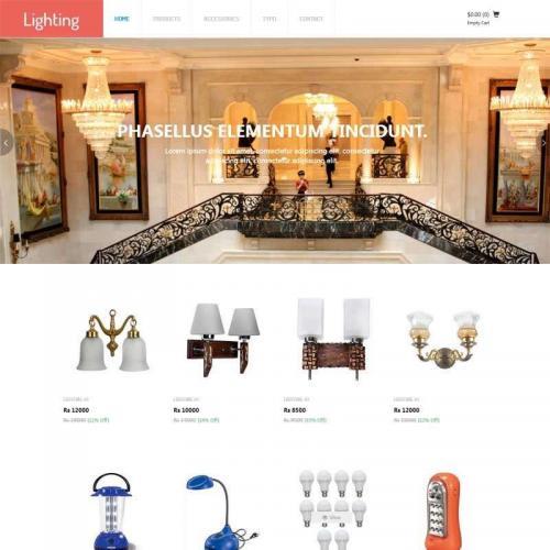大气的灯具装饰公司网站html模板代码