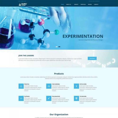 大气的生物化学研究科研项目网站模板HTML代码