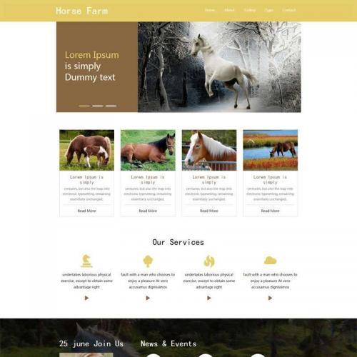 简单的畜牧业养殖场网站模板HTML代码