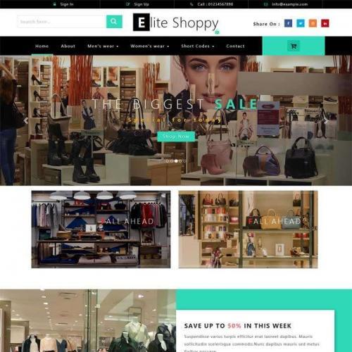 响应式的时尚品牌服装购物商城模板HTML代码