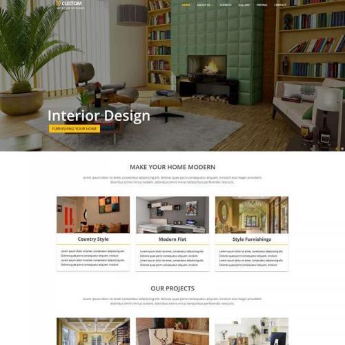 橙色大气的室内家具装饰公司网站模板HTML代码