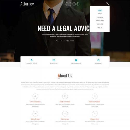 简洁的律师事务所网页模板HTML代码