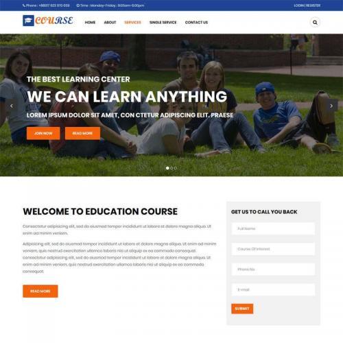 蓝色宽屏的高等教育学校网站静态模板HTML代码