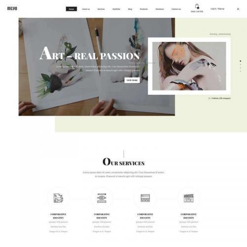 白色创意的艺术品交易电商网站模板HTML代码