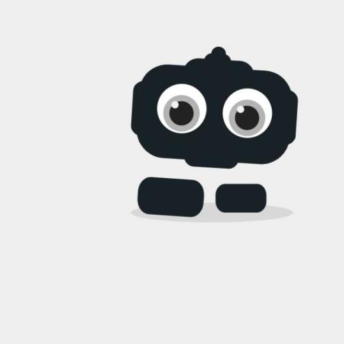 svg动画效果模板，可爱的html动画效果代码 头和脚都可以晃动的黑色小可爱