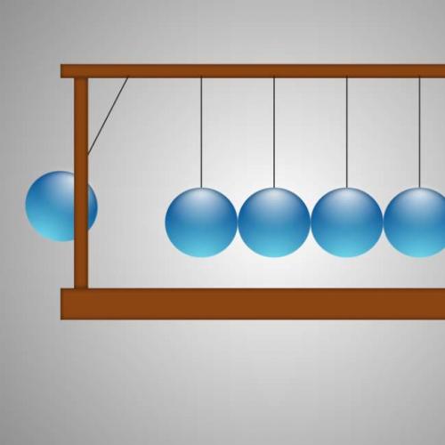 牛顿摆球动态图，模拟牛顿摆效果网页特效 左右摆球动画效果代码