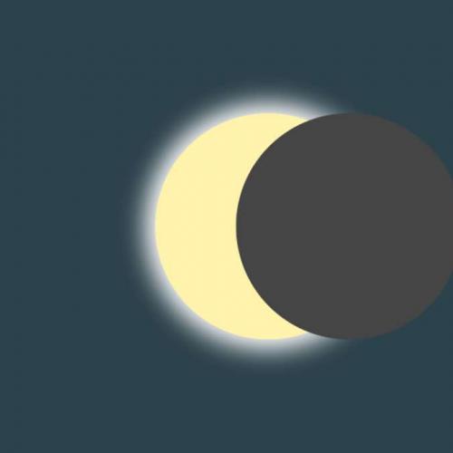 日食动画演示网页素材，html5+css3实现日食动画过程特效代码