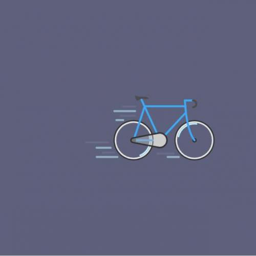 自行车动画素材，简单实用的html动画效果代码模板