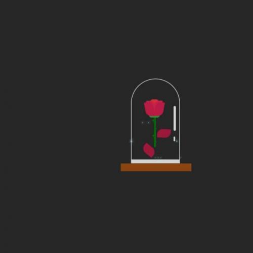 玻璃玫瑰特效素材下载，精美的玫瑰花html动态代码