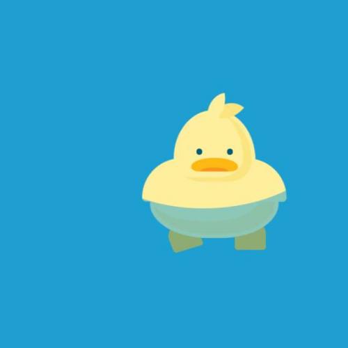 卡通鸭子素材，HTML鸭子游泳动画特效代码