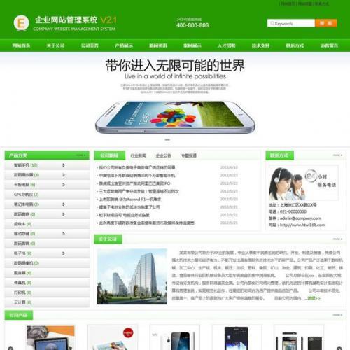 中文ASP大气绿色企业网站源码
